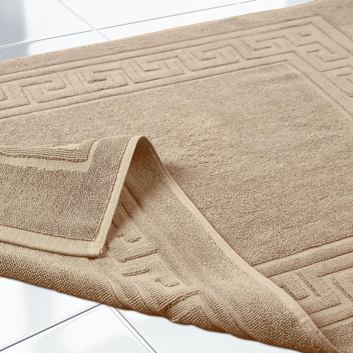 Superior, 100% Premium Long-Staple Combed Cotton, 2 Piece Bath Mat Set, Taupe