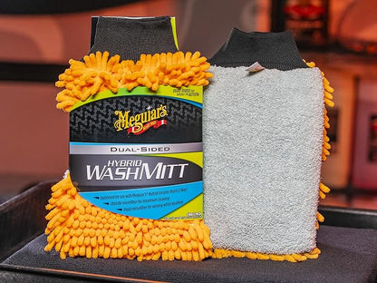 Meguiar's Hybrid Wash Mitt, Dual Sided for Washing and Waxing