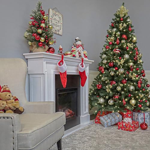 National Tree Company 7.5 ft Unlit North Valley Spruce Artificial Christmas Tree, 1,346 Tips, Includes Stand, Green