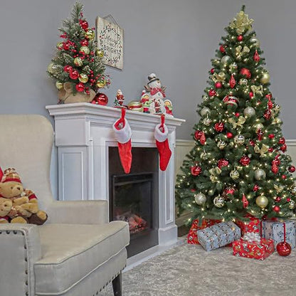 National Tree Company 7.5 ft Unlit North Valley Spruce Artificial Christmas Tree, 1,346 Tips, Includes Stand, Green