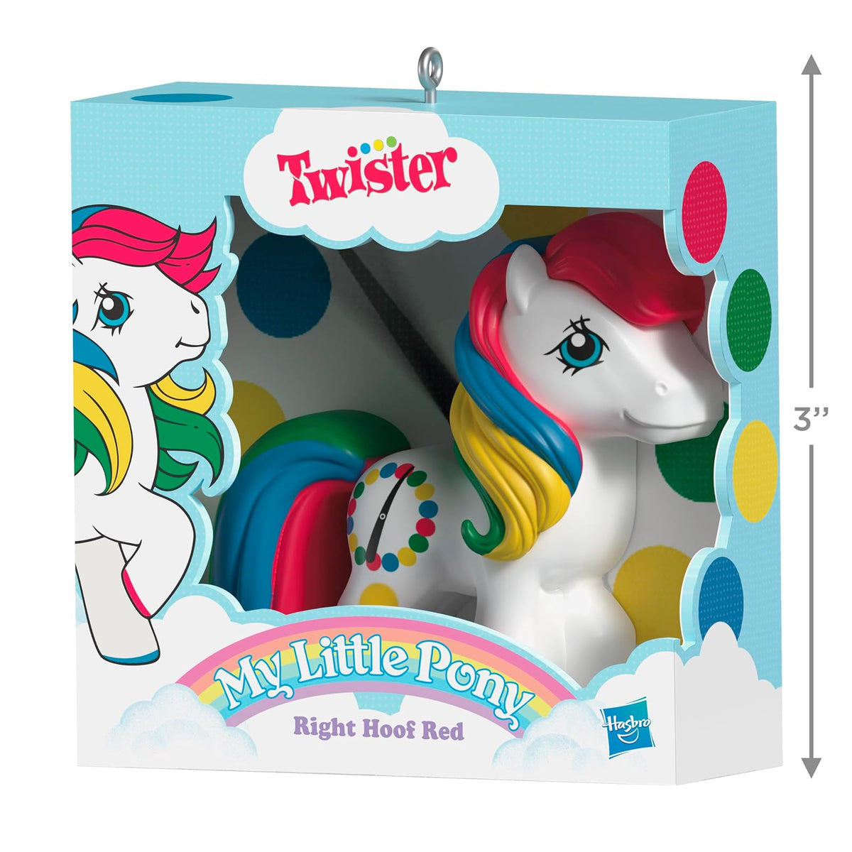 Hallmark - Adorno navideño de Recuerdo 2025, Hasbro My Little Pony Retro Twister Right Hoof Red, Nostalgia Gifts