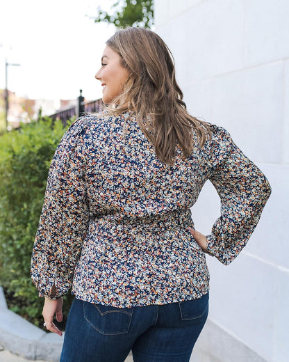 The Drop Top cruzado para mujer, estampado floral, estampado floral, por @caralynmirand, L