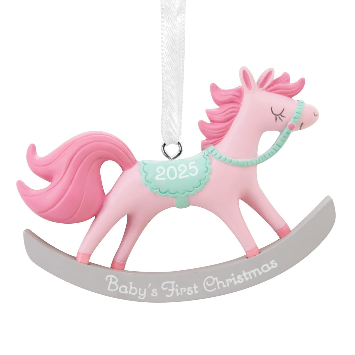 Hallmark - Adornos de Navidad para bebé y niña, Primer Caballo mecedor de Navidad 2025, Regalos para bebés