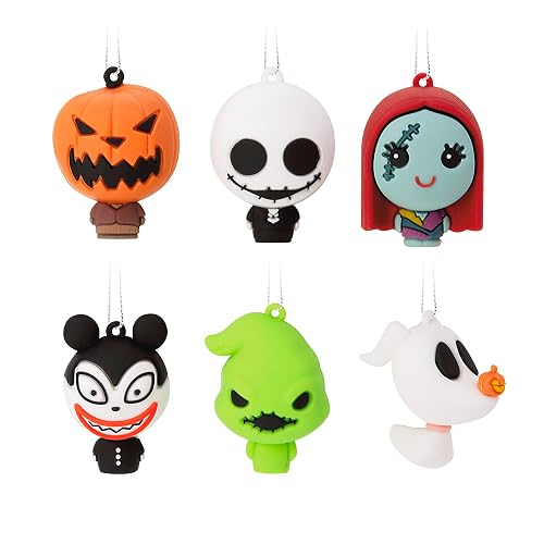 Hallmark Disney Tim Burton's The Nightmare Before Christmas Mini Adornos de Navidad, irrompibles, Juego de 6