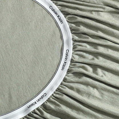 Calvin Klein - Juego de sábanas King con sábana Bajera y Fundas de Almohada | Jersey de algodón, sábana bajera con bolsillo profundo, tamaño King, sábana encimera y fundas de almohada incluidas