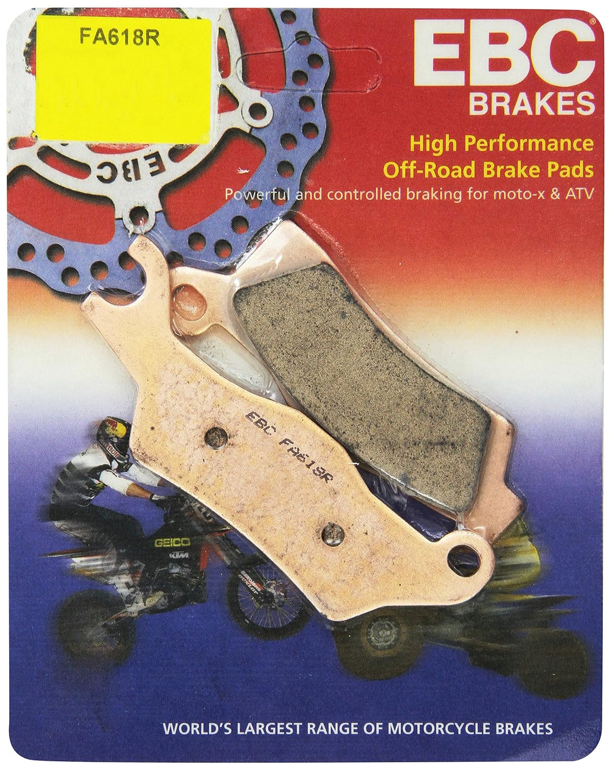 EBC Brakes FA618R Serie R Pastilla de Freno de Disco Sinterizada Negra