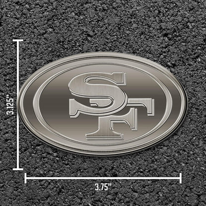 Rico Industries NFL San Francisco 49ers - Emblema de automóvil Antiguo de níquel Antiguo para automóvil, camión, SUV