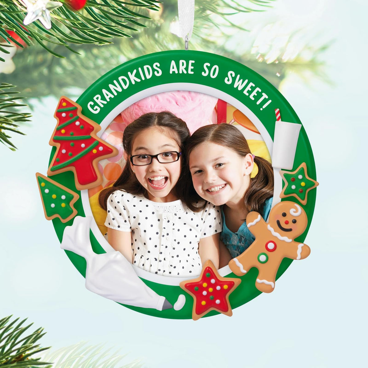 Hallmark - Adorno de Navidad 2025, Marco de Fotos para Nietos Son Tan Dulces, Regalos para Abuelos