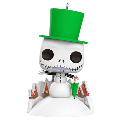 Hallmark - Adorno navideño de Recuerdo 2024, Disney Tim Burton's The Nightmare Before Christmas Jack Skellington Snowman Funko Pop, Regalos para fanáticos de Disney