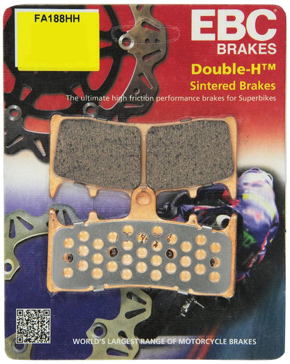 EBC Brakes FA188HH Pastilla de Freno de Disco de Aleación de Cobre Sinterizado, Negro