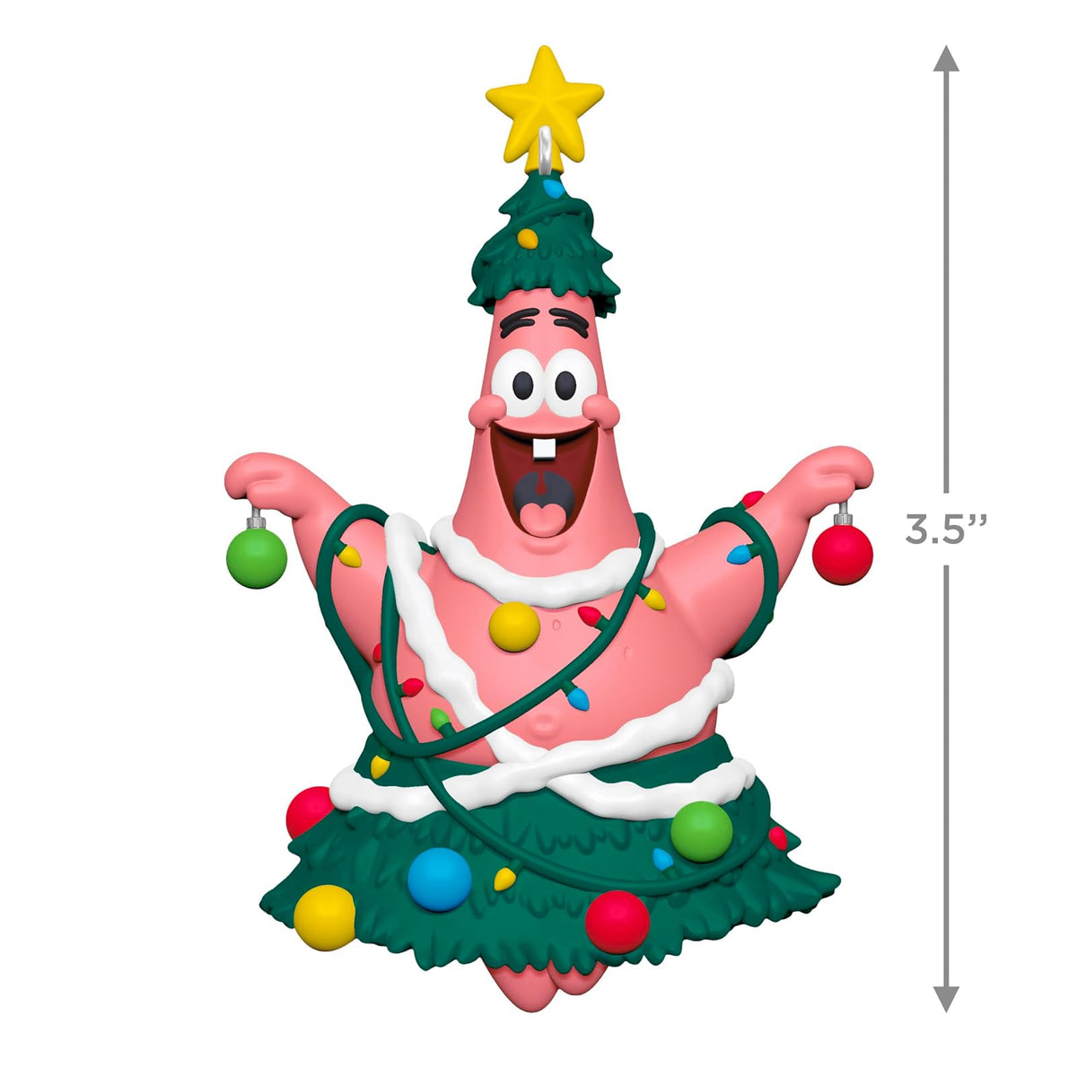 Hallmark - Adorno navideño de Recuerdo 2025, Nickelodeon Bob Esponja O Patrick Tree!, Regalos de Dibujos Animados