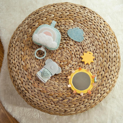Ingenuity Calm Springs - Juego de Regalo de artículos Esenciales relajantes, Juguete Musical, sonajero, Espejo, 2 mordedores para bebé