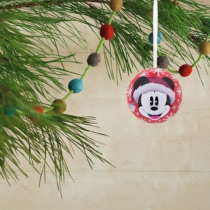Hallmark Disney Mickey Mouse y Disney Minnie Mouse Adornos de Navidad, Bola de Lata, Juego de 12