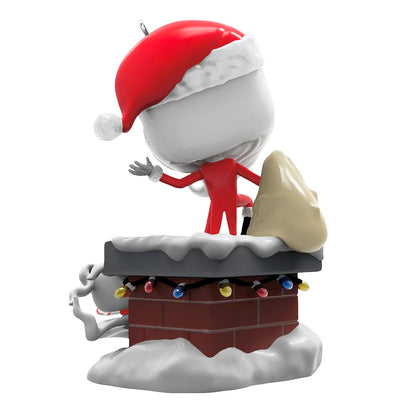 Hallmark - Adorno navideño de Recuerdo 2023, Disney Tim Burton's The Nightmare Before Christmas Jack Skellington y Zero Funko Pop!, Regalos para fanáticos de Disney