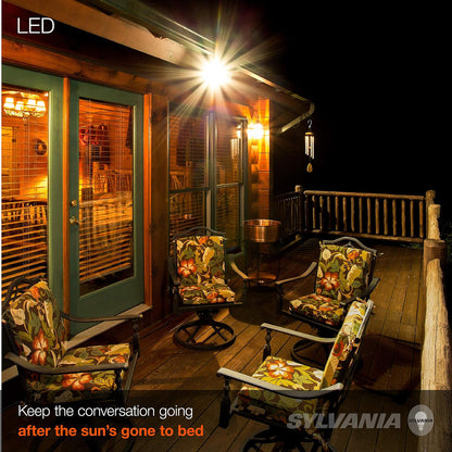 LEDVANCE Sylvania Night Chaser - foco LED PAR38, 250 W = 23 W, 22 años, regulable, superbrillante 2650 lúmenes, clasificación húmeda, 3000 K, blanco, paquete de 2 (41359)