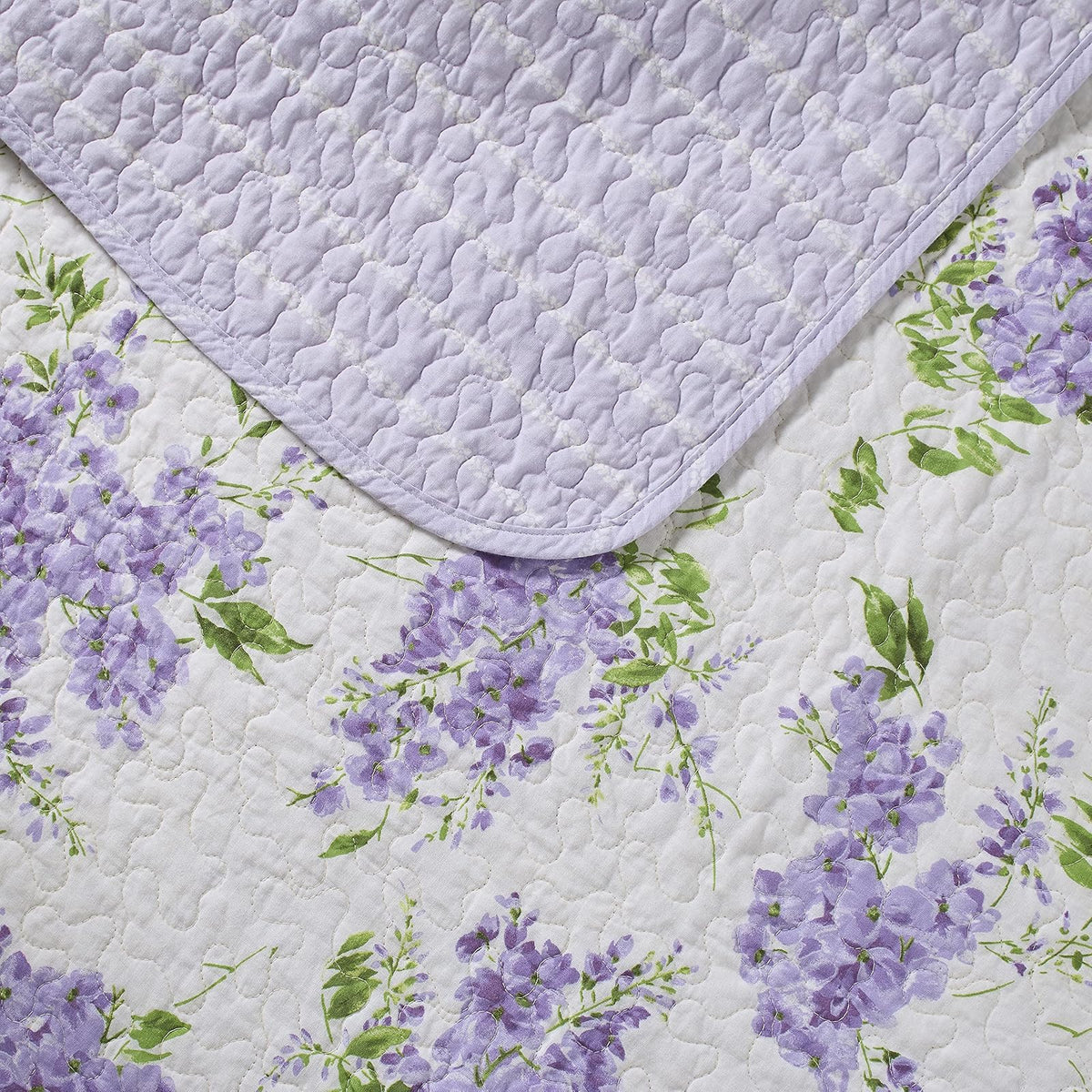 Laura Ashley - Juego de colcha Keighley 221050 Twin Lilac