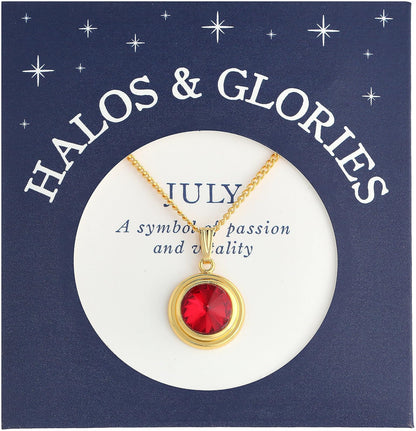 Halos & Glories, Collar con colgante de cristal "mes de nacimiento"