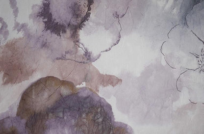 No. 918 Andorra Collection - Panel de Cortina Transparente con Flores aplastadas, Mulberry, 51" x 95", 1