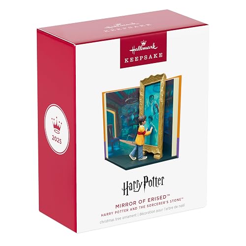 Hallmark - Adorno de Navidad 2025, Harry Potter y el Espejo de Piedra del hechicero de Erised, Regalos para los fanáticos de Harry Potter