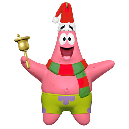 Hallmark - Adorno navideño de Recuerdo 2024, Nickelodeon Bob Esponja Pantalones Cuadrados Anillos de Patrick en la Temporada, Regalos de Dibujos Animados
