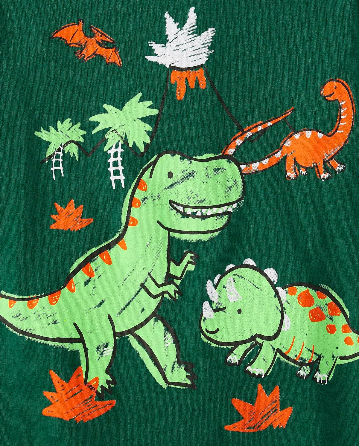The Children's Place - Camisetas de Manga Corta con diseño de Dino para bebés y niños pequeños, multipaquetes