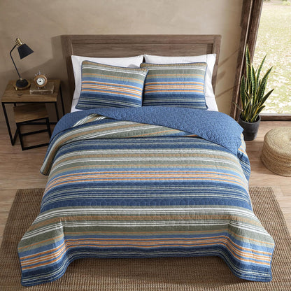 Eddie Bauer Cotton Quilt Set, King, Yakima Valley | Materiales de calidad, tacto suave y cómodo, construcción duradera, fácil cuidado, lavable a máquina