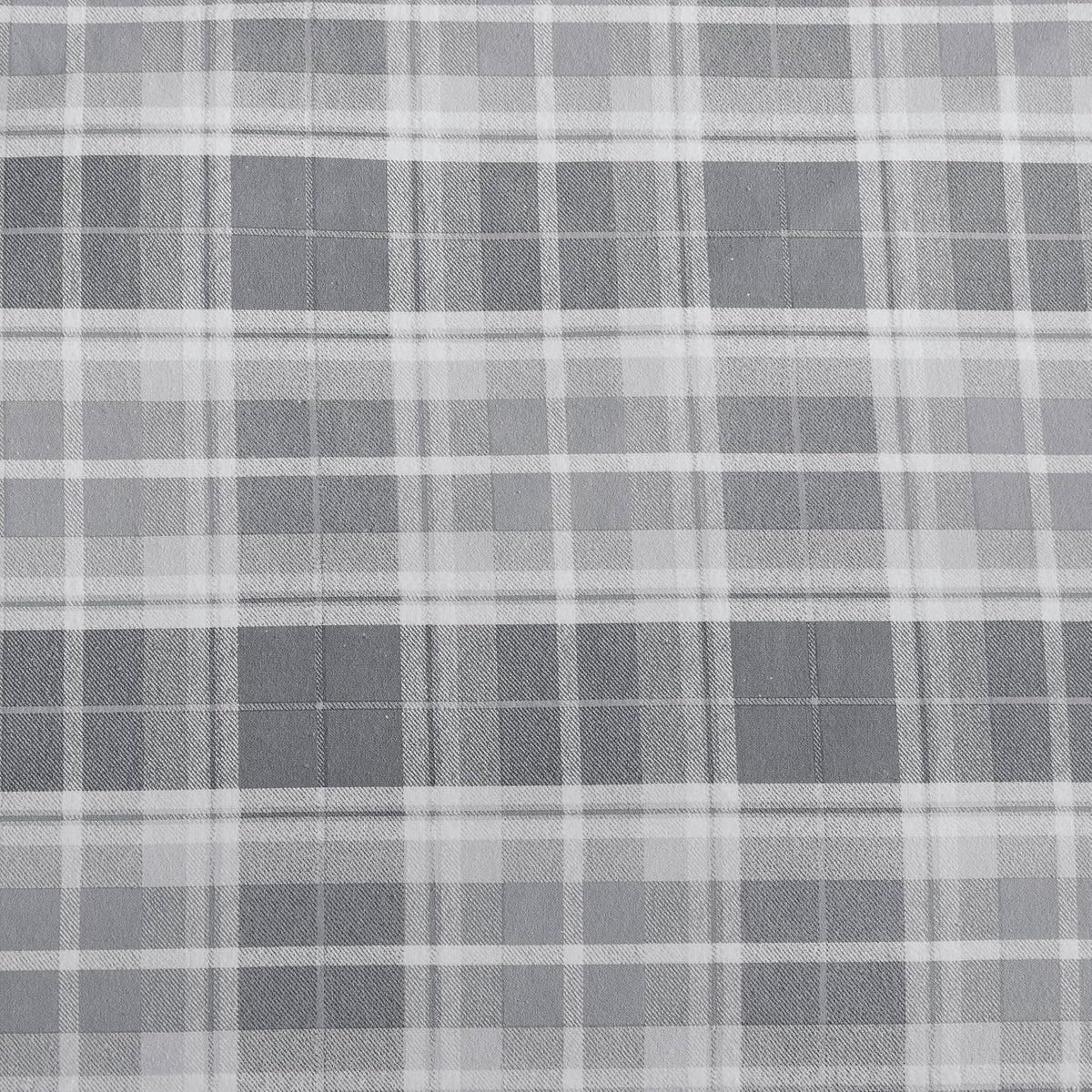 Laura Ashley Home - Juego de sábanas de Franela de algodón, cepilladas para Mayor suavidad y Comodidad (Gris a Cuadros, Queen)