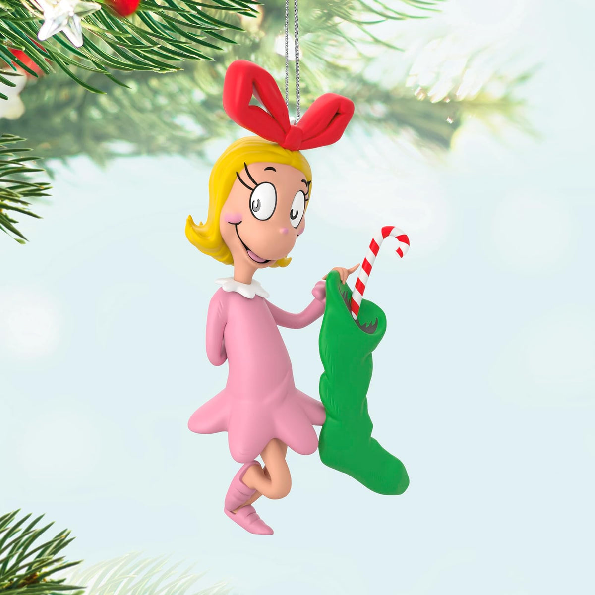 Hallmark - Adorno navideño de Recuerdo 2025, Dr. Seuss's How The Grinch robó la Navidad Cindy-Lou Who, Regalos de película de Navidad
