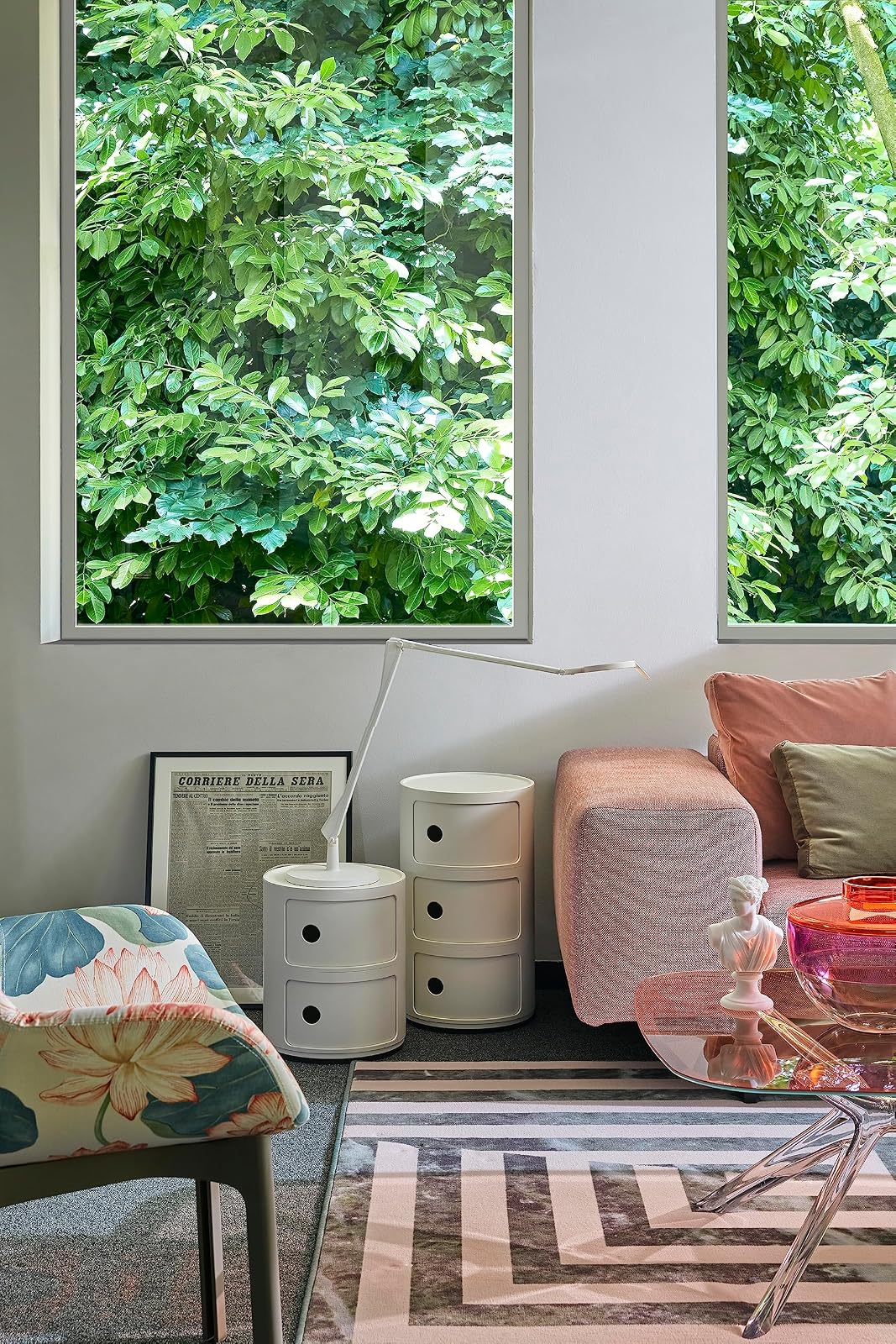 Kartell 498603 Buró 2 Módulos Componibili Color Blanco Mate, 1 Pieza