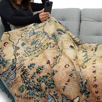 Northwest Lord of The Rings - Manta Tejida de Tapiz The Hobbit, 48 x 60 Pulgadas, Tierra Media