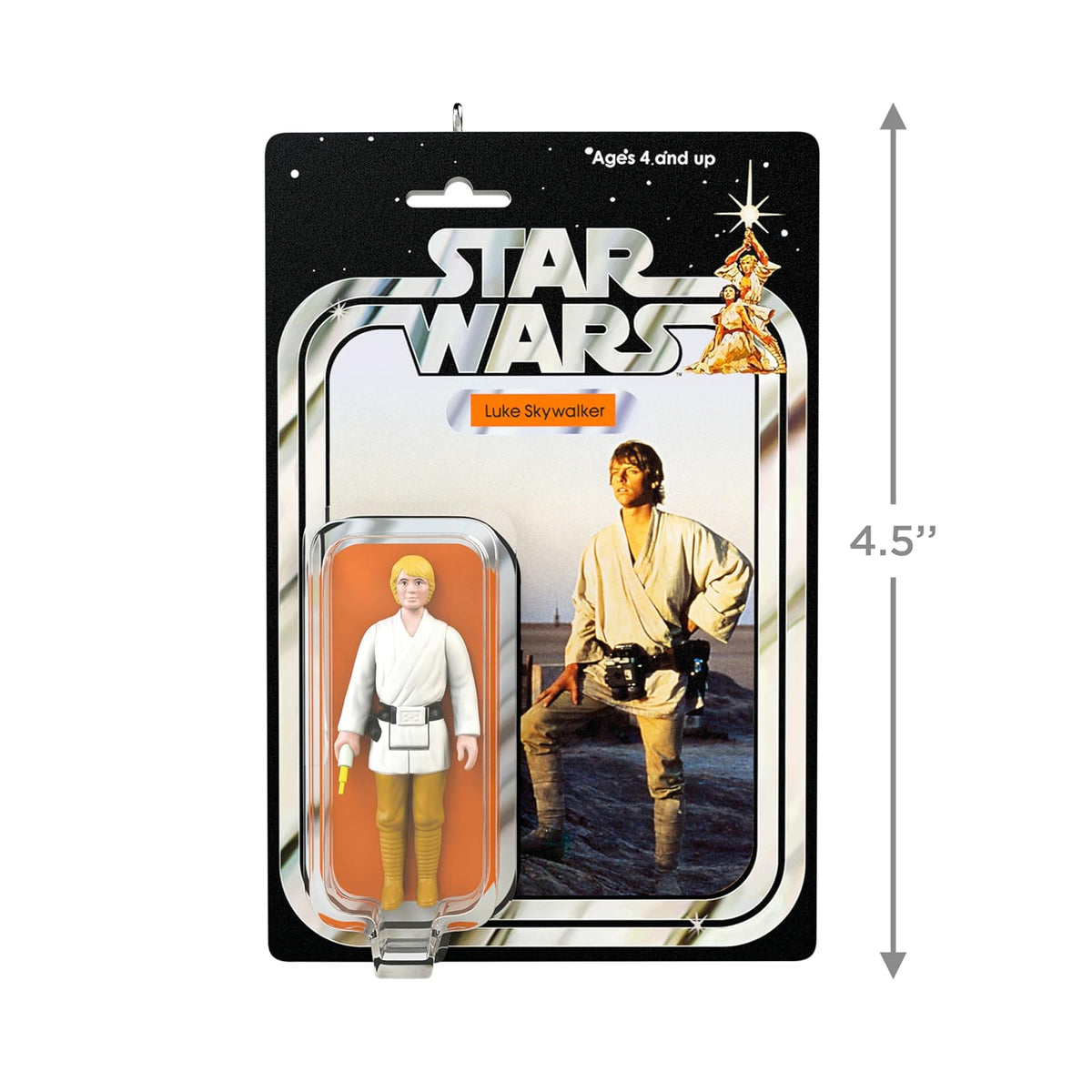 Hallmark - Adorno navideño de Recuerdo 2025, Figura clásico de Star Wars Luke Skywalker, Regalos para Fans de Star Wars