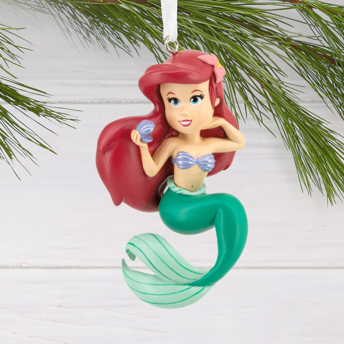 Hallmark Disney Princess Ariel - Adorno de Navidad estilizado, Regalos para Fans de Disney