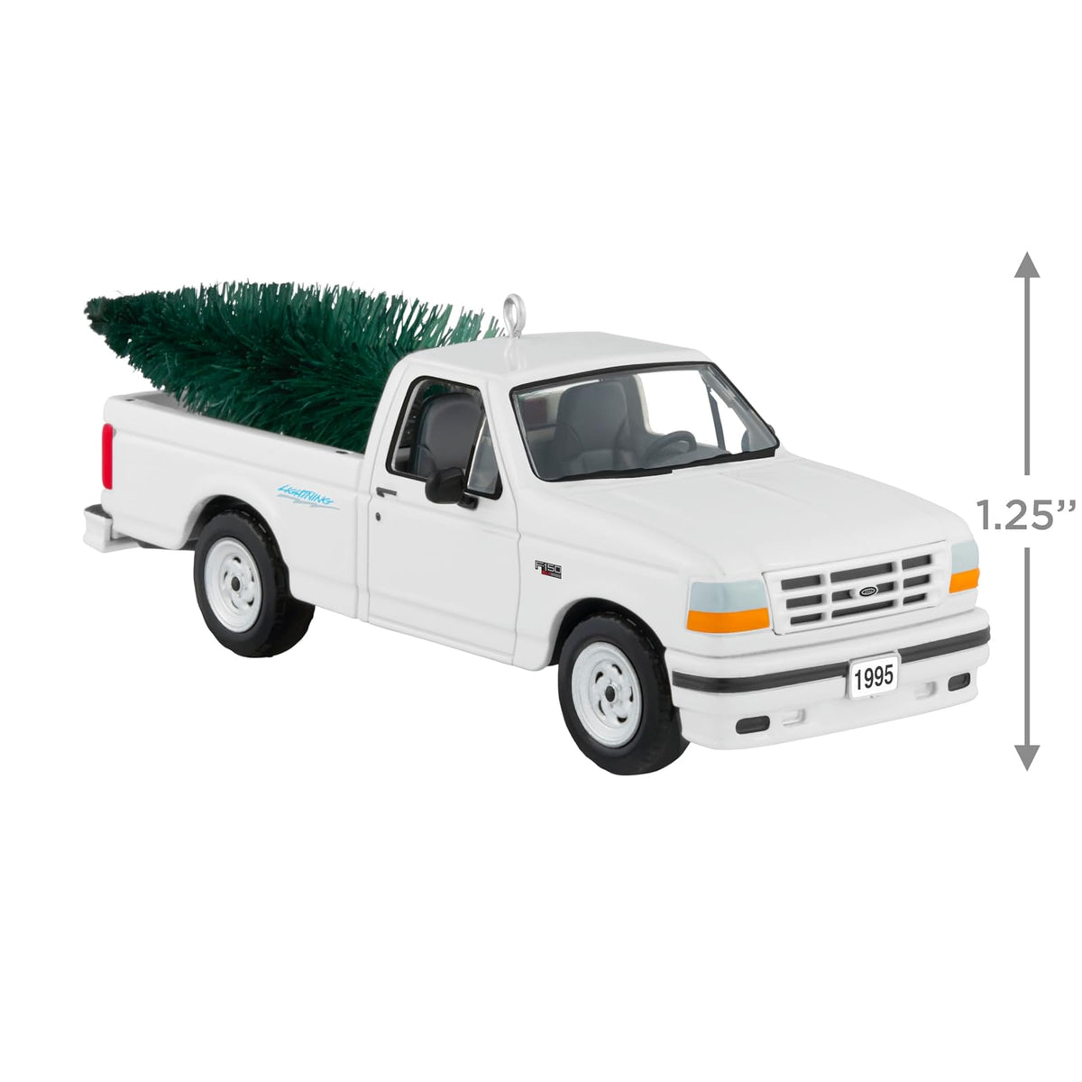 Hallmark - Adorno navideño de Recuerdo 2025, All-American Trucks 1995 Ford SVT Lightning 2025, Metal, Regalos para coleccionistas de automóviles