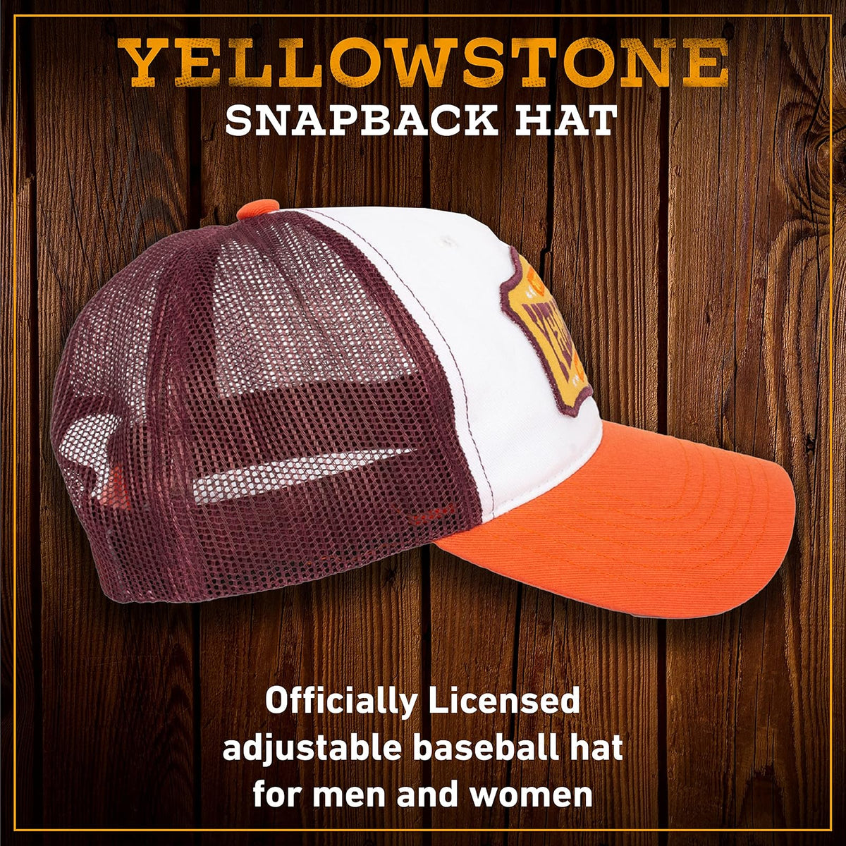 Concept One Yellowstone Trucker Hat, Mesh Adjustable Snapback Baseball Cap with Curved Brim Gorra de béisbol Unisex Adulto