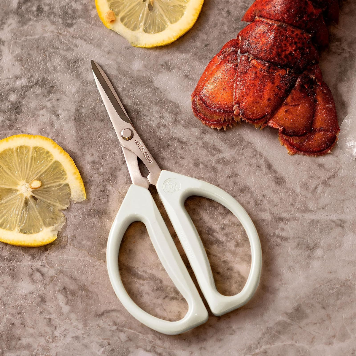 Joyce Chen Original Unlimited Kitchen Scissors with White Handles