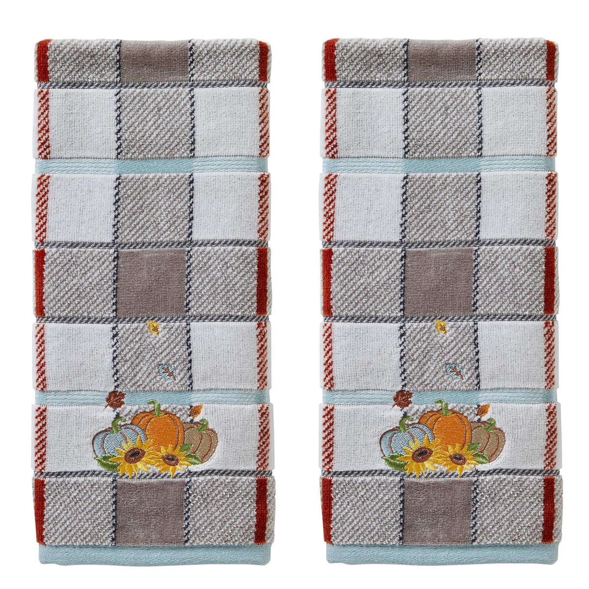 SKL Home - Juego de Toallas de Mano para baño, Cocina, Bar y Regalo, 16 x 25 Pulgadas, Color Gris, 2 Unidades