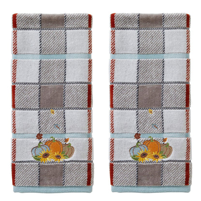 SKL Home - Juego de Toallas de Mano para baño, Cocina, Bar y Regalo, 16 x 25 Pulgadas, Color Gris, 2 Unidades