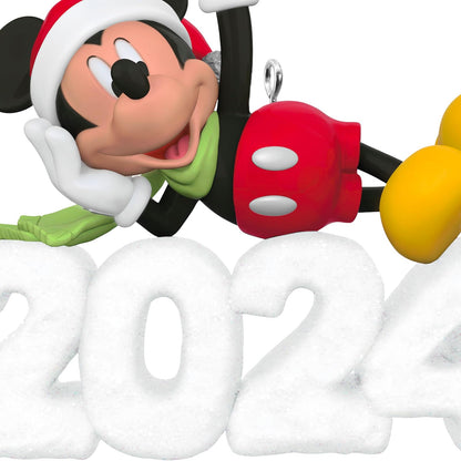 Hallmark - Adorno navideño de Recuerdo 2024, Mickey Mouse A Year of Disney Magic 2024, Regalos para fanáticos de Disney