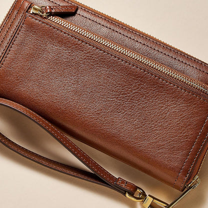 Fossil Logan RFID portafolios con cierre para mujer