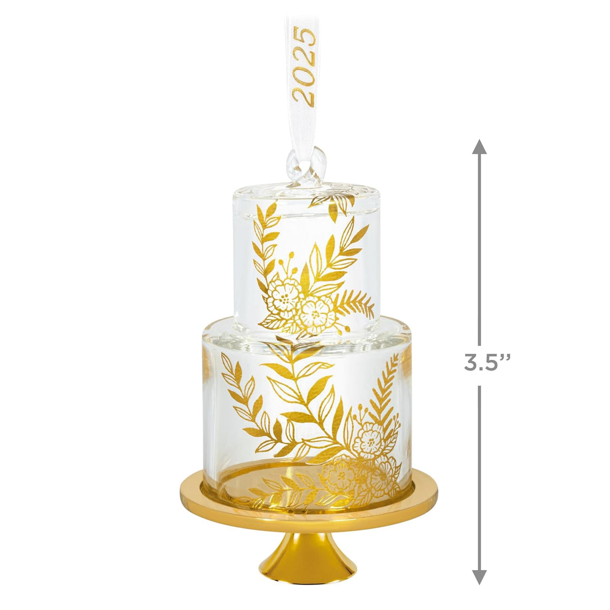 Hallmark - Adorno de Navidad 2025, Nuestro Dulce Comienzo 2025, Vidrio, Regalos de Boda
