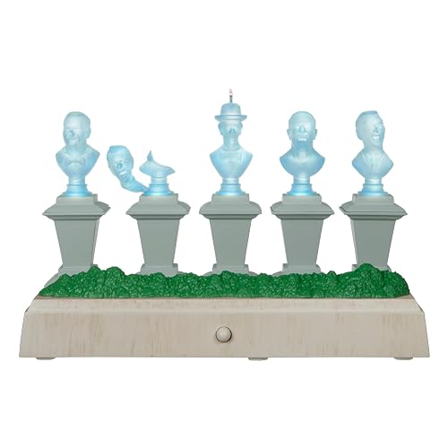 Hallmark - Adornos de Navidad de Disney The Haunted Mansion The Singing Busts con luz y Sonido, Regalos para Fans de Disney