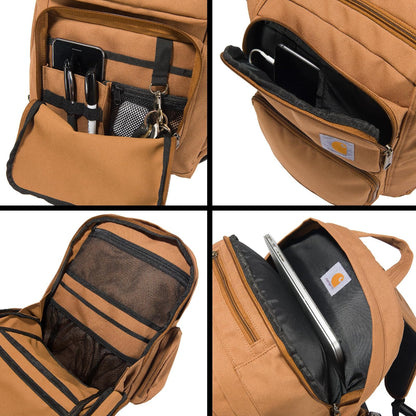 Carhartt 35L Triple-Compartment Backpack, Durable Pack with Laptop Sleeve and Duravax Abrasion Resistant Base