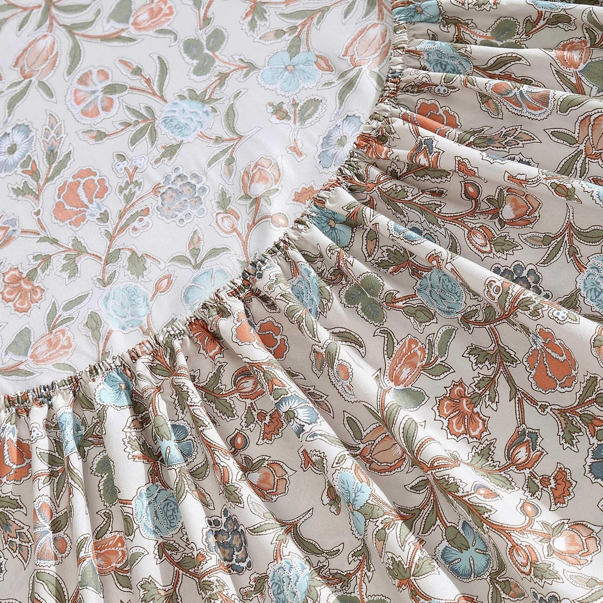 Wrangler - Juego de sábanas de Cama Queen, Sedoso y Ligero, sábanas de Cama Floral, Inspirado en la Piedra Amarilla, Esenciales para recámara (Beige Floral hacia el Oeste, Queen)
