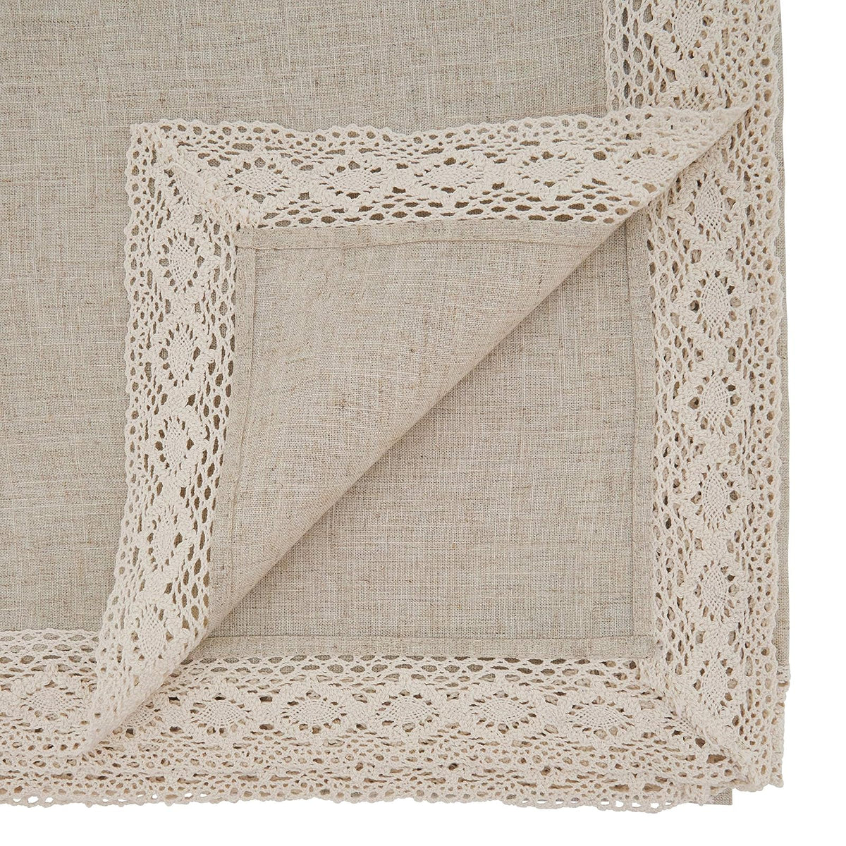 Saro Lifestyle 931 Mantel Natural Cuadrado de 72 Pulgadas, se Vende por 1 Pieza