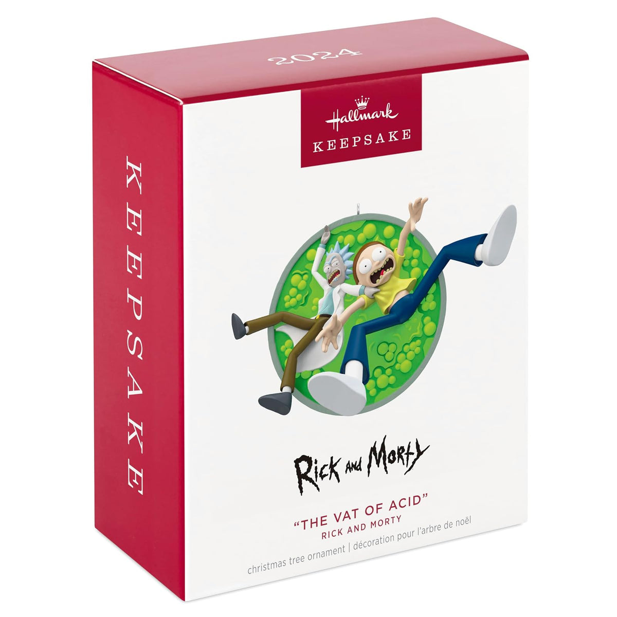 Hallmark - Adorno navideño de Recuerdo 2024, Rick and Morty La Cuba del ácido, Regalos de Dibujos Animados
