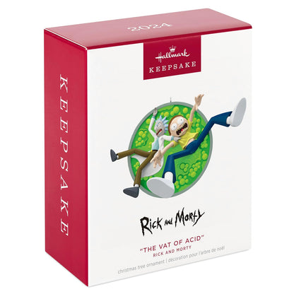 Hallmark - Adorno navideño de Recuerdo 2024, Rick and Morty La Cuba del ácido, Regalos de Dibujos Animados