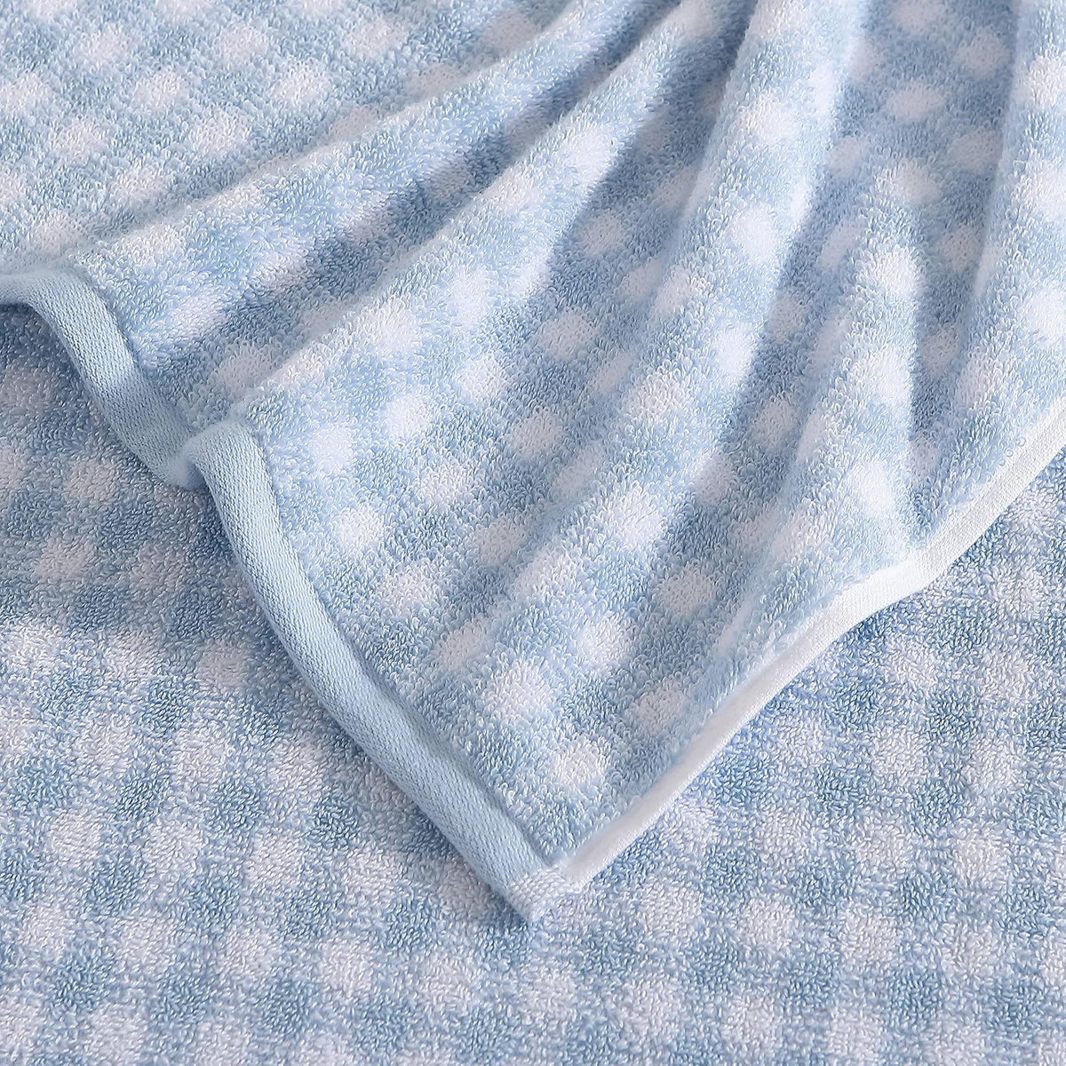 Laura Ashley - Toallas de baño, Toallas de algodón absorbentes y Resistentes a la decoloración, Esenciales para recámara (Azul Ginny, 3 Piezas)