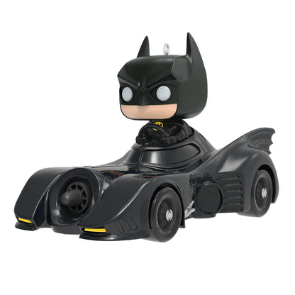 Hallmark - Adorno navideño de Recuerdo 2024, DC 1989 Batman in His Batmobile Funko Pop!, Regalos de superhéroe