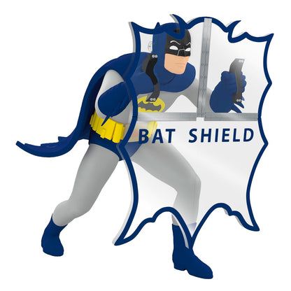 Hallmark - Adorno navideño de Recuerdo 2025, Batman The Classic TV Series Behind The Bat-Shield, Regalos para fanáticos de DC Comics