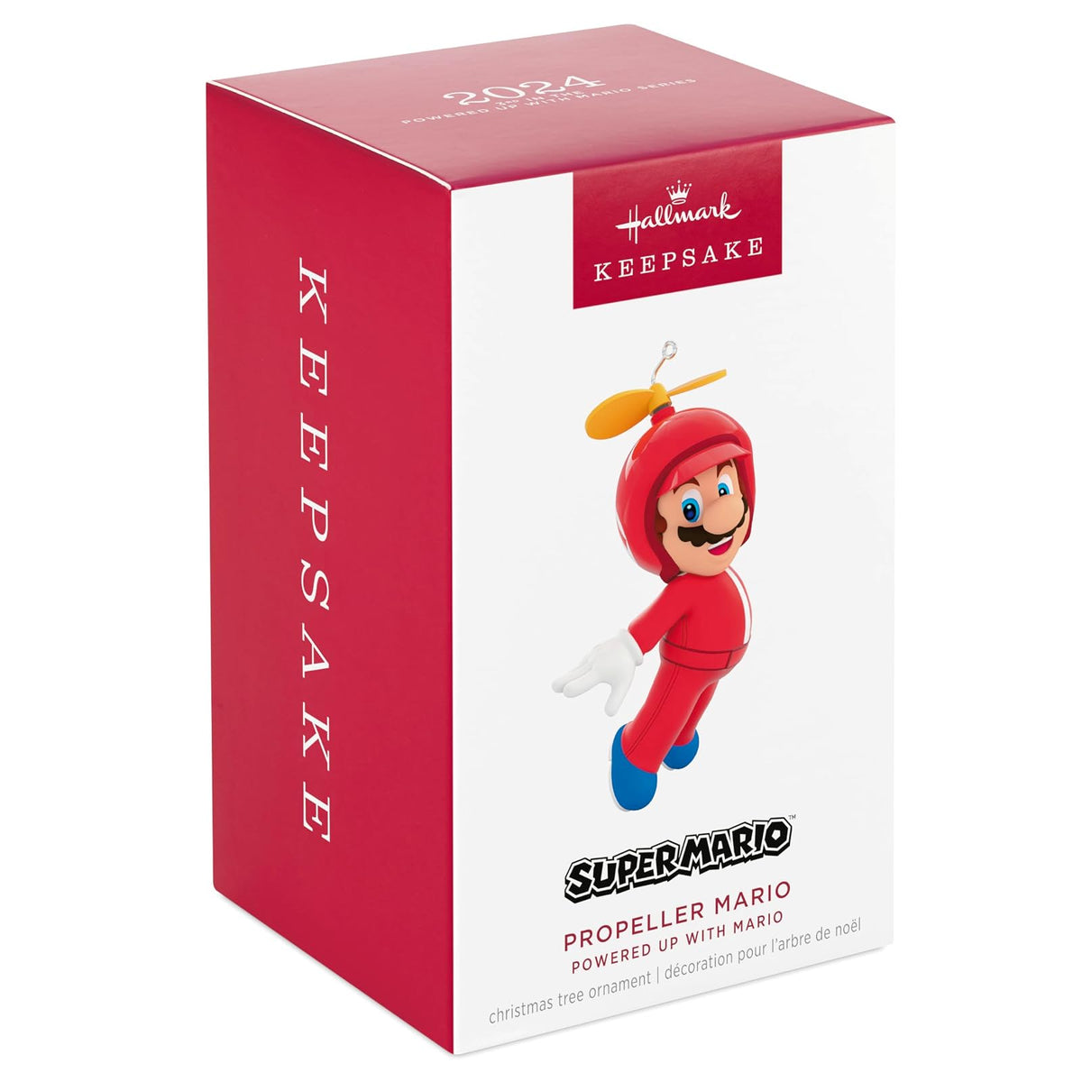 Hallmark - Adorno navideño de Recuerdo 2024, Nintendo Super Mario Alimentado con Propeller, Regalos para Jugadores